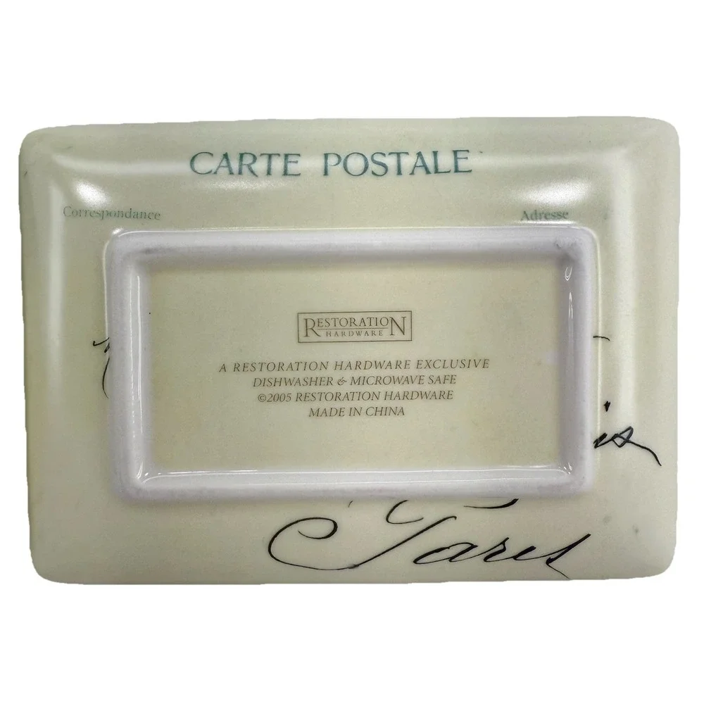 Restoration Hardware Carte Postale Paris Trays Set of 3 French‎ Travel Decor EUC